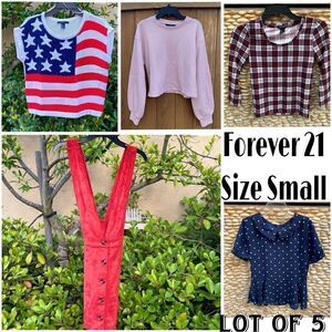 Lot of Five (5) Forever 21 Tops. NWT, NWOT and EUC. All Size Small.